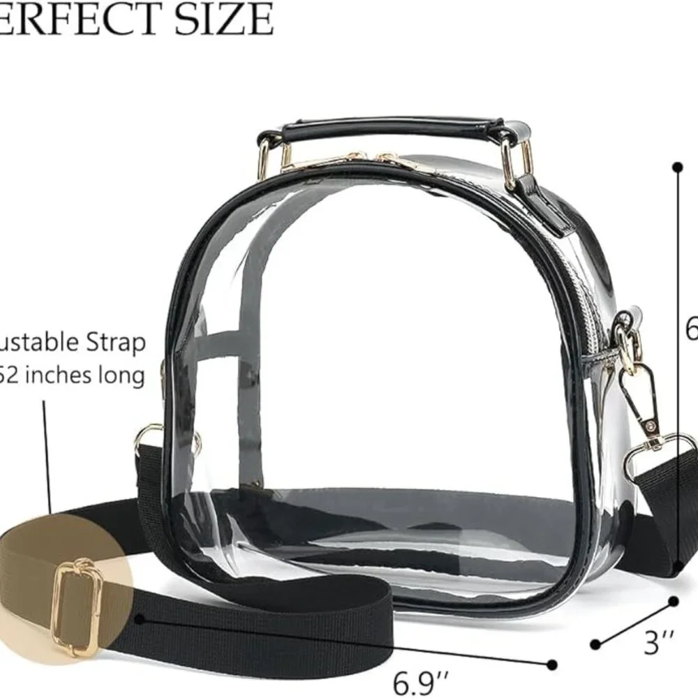 Clear black purse